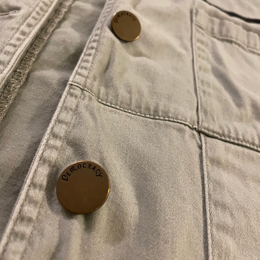 Light Green Democracy Jean Jacket Stretch Medium - Picture 2 of 7